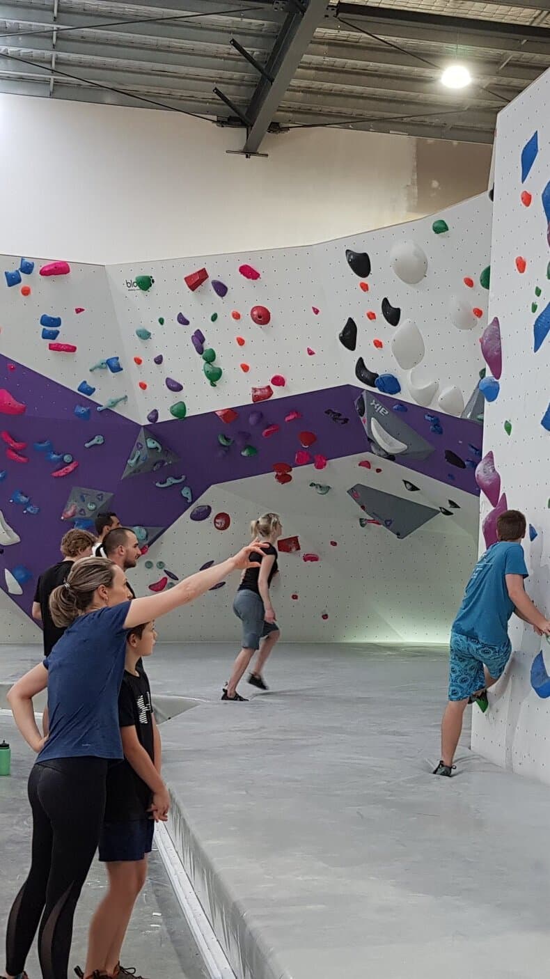 Open shot of the bouldering hall at Lane Cove