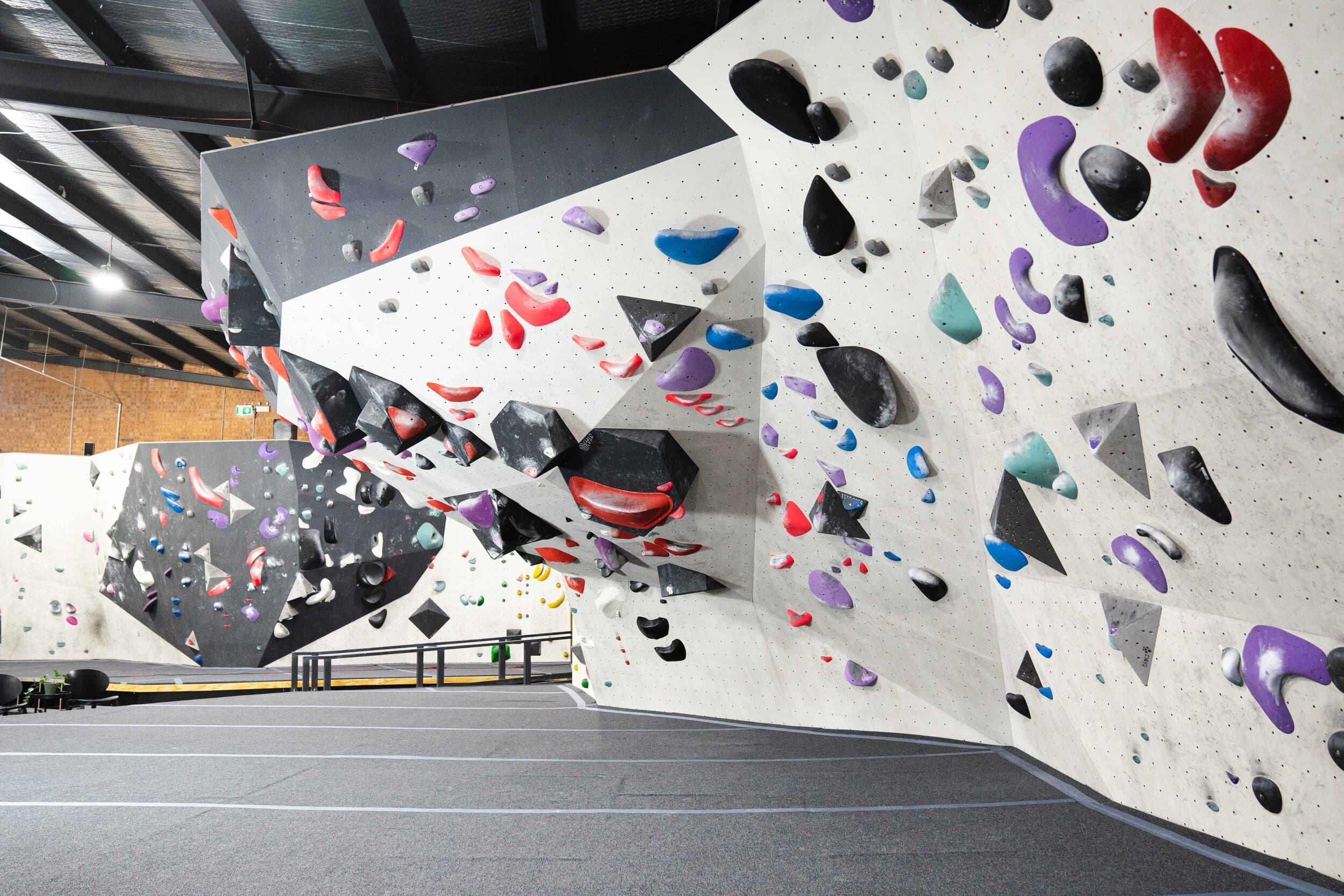 Open shot of the bouldering hall at Lane Cove